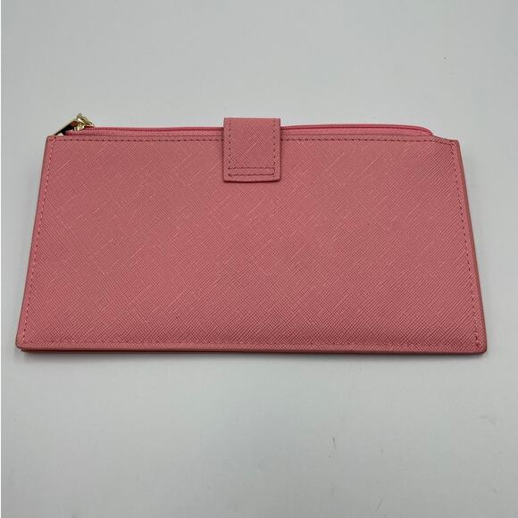 PINK Travelambo RFID Wallet Women Large Size Bifold Multi Card Double Zip Slim - Picture 2 of 4